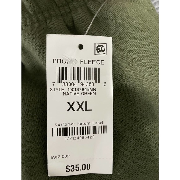 ID Ideology Men's 2XL Fleece Ankle Joggers Drawstring Waist 2 Pocket Green NEW - Picture 5 of 8